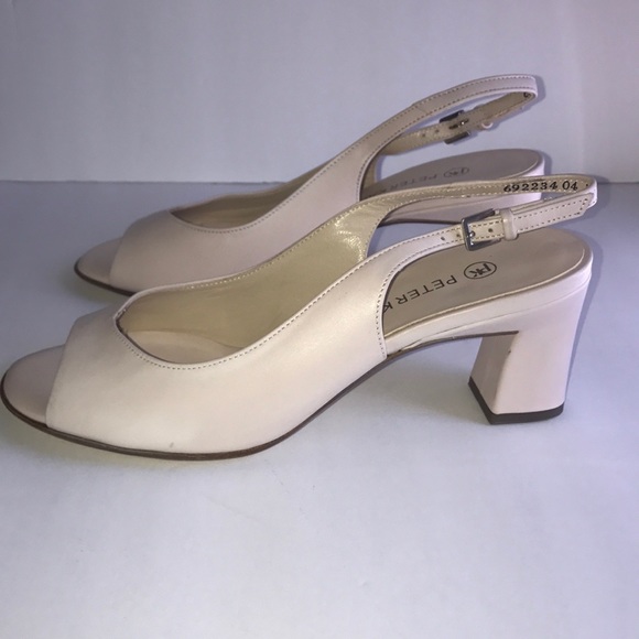 NEW Peter Kaiser Cream Open Toe Chunky Heel size 5 - Picture 4 of 8